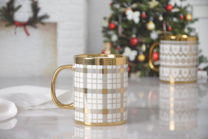 Mug Gold Plaid