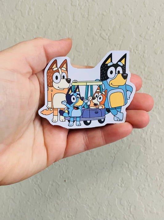 Oily Graphic Creations - Heeler Family #1- Bluey Stickers/Magnet