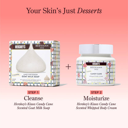 Beekman 1802 - HERSHEY'S KISSES CANDY CANE BAR SOAP 3.5OZ