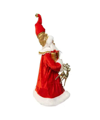 18" Standing Red/Gold Santa