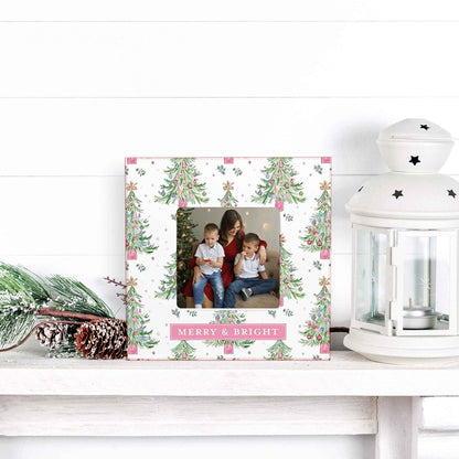 Simply Square Frame-Blush & Baubles - Millennial Christmas: White / Regular