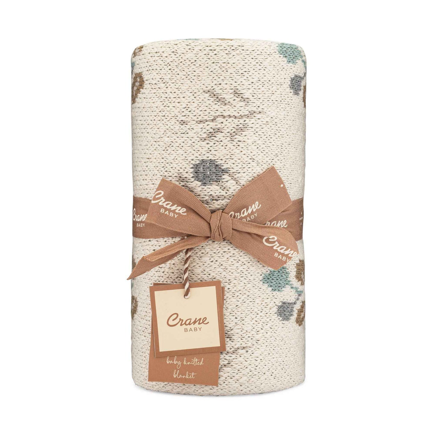 Crane Baby - Avery Organic Cotton Knitted Baby Blanket (Poppy)