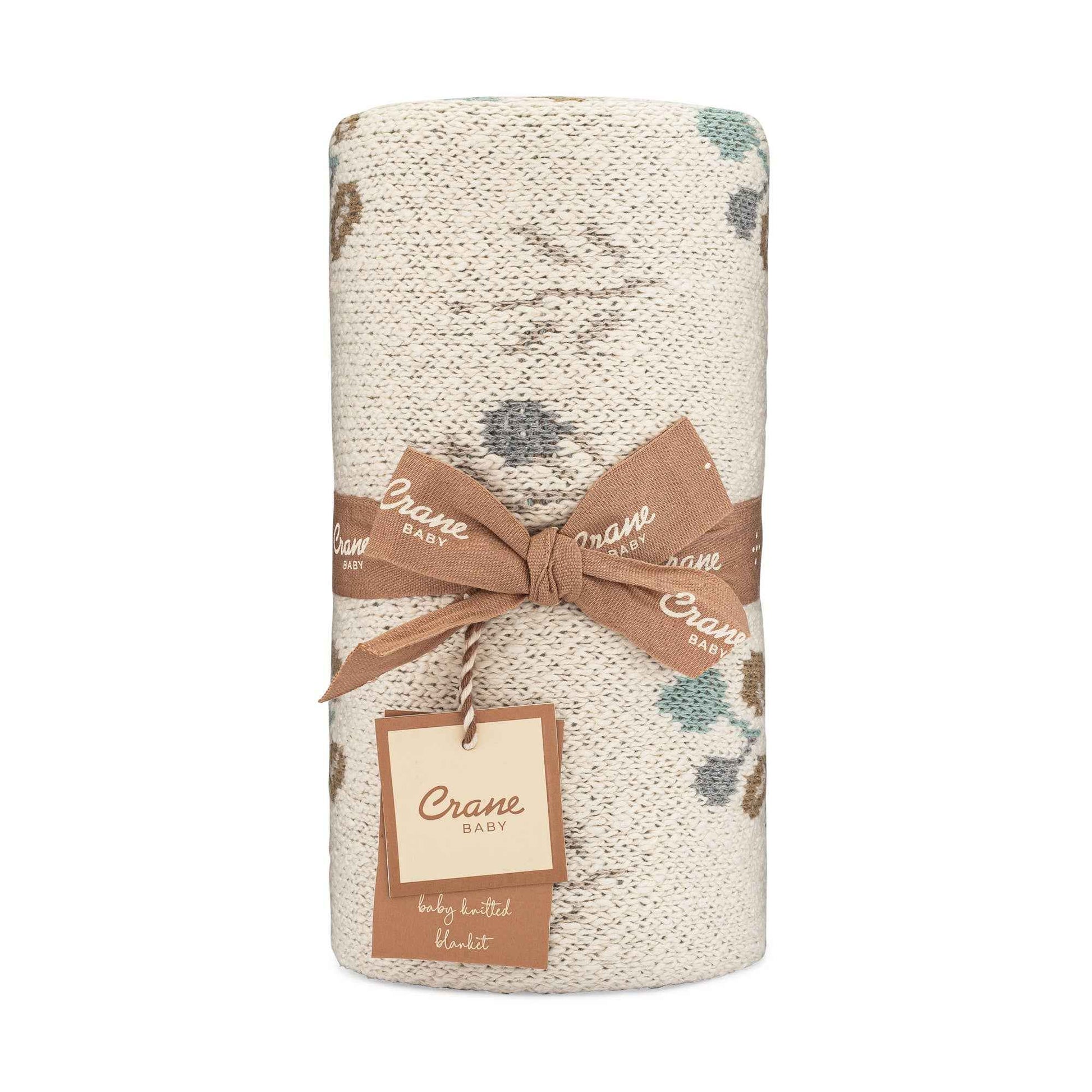 Crane Baby - Avery Organic Cotton Knitted Baby Blanket (Poppy)