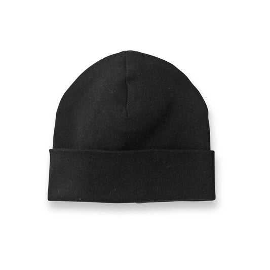 Baby's Black, Gold, Striped Cotton Hat: Black / 3-24M