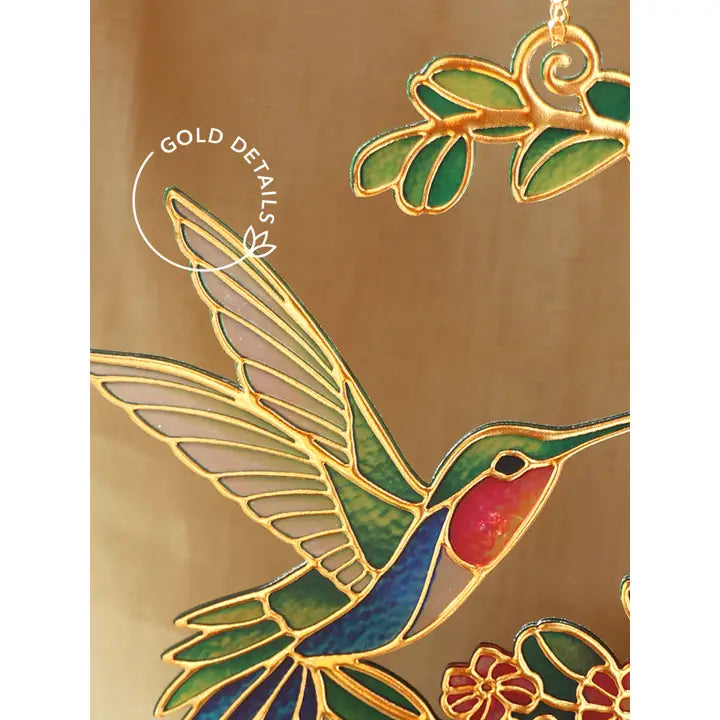 Hummingbird Oasis Suncatcher