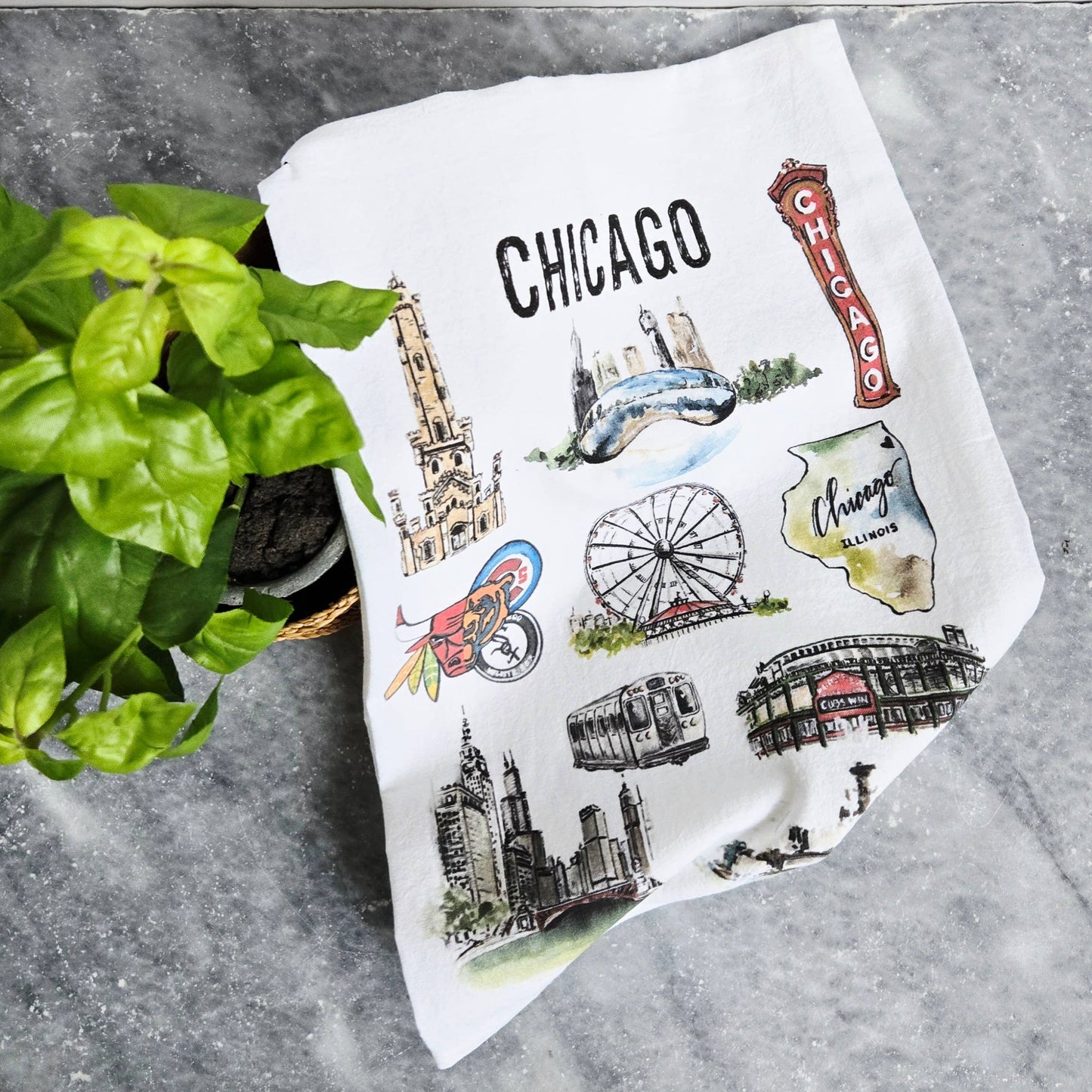 Tea Towel - Chicago