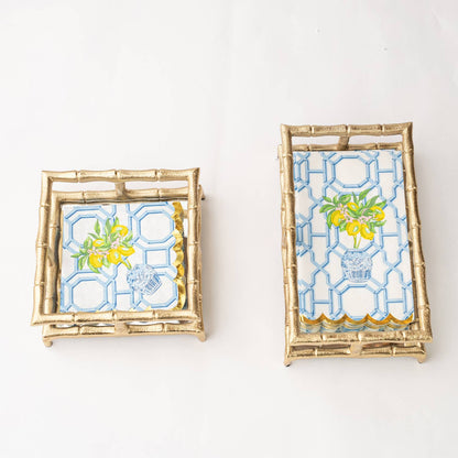 8 Oak Lane - Gold Bamboo Guest Towel Tray