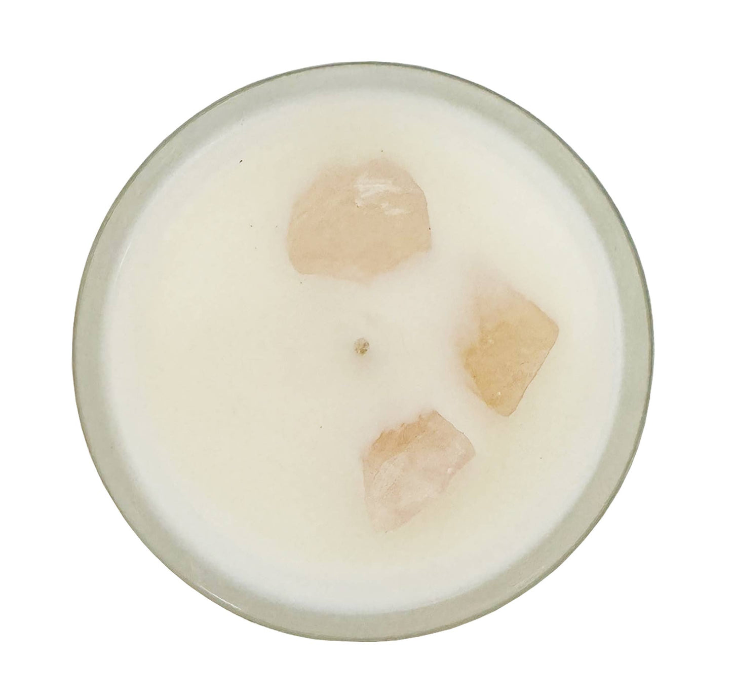 Vela de Cuarzo Rosa y Piedra de Lirio