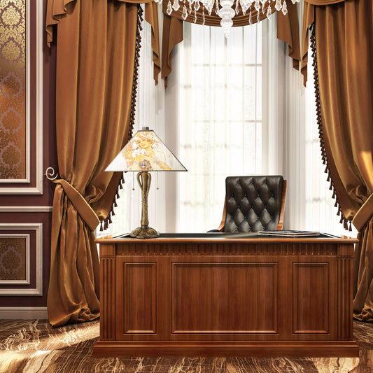 21.5"H Madelyn Gold & Cream Table Lamp