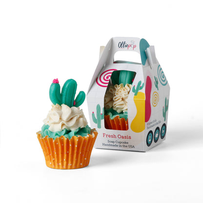 Olliepop - Handmade Fresh Oasis Cupcake Soap (Mangosteen Flower)