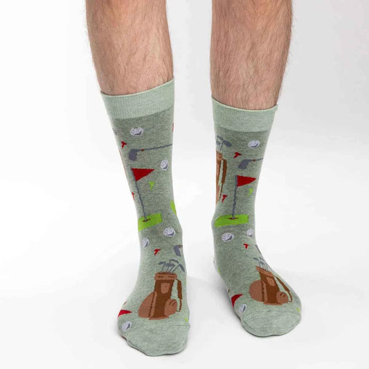 Men's Golf Green Socks: Men's Size 7-12