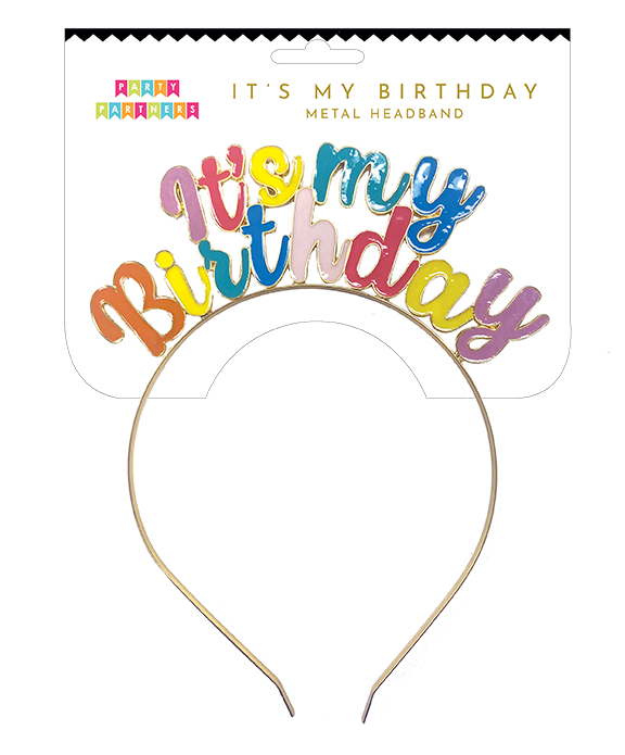 It's My Birthday Metal Headband