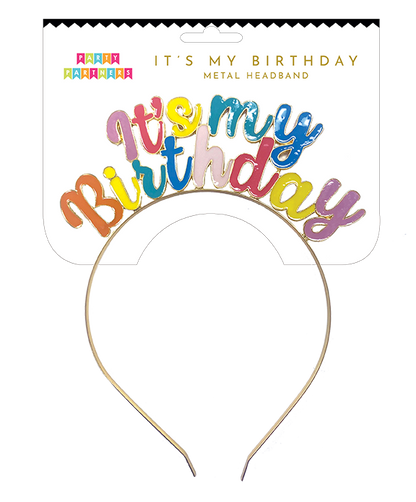 It's My Birthday Metal Headband