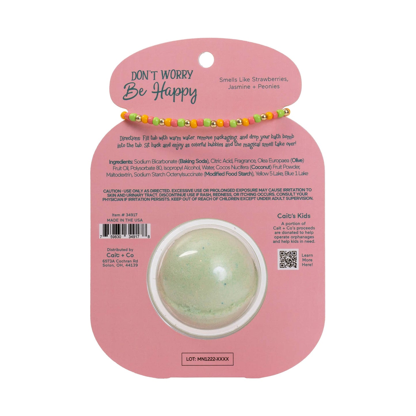 Friendship Bracelet Bath Bomb - Be Happy | Forever Young Collection