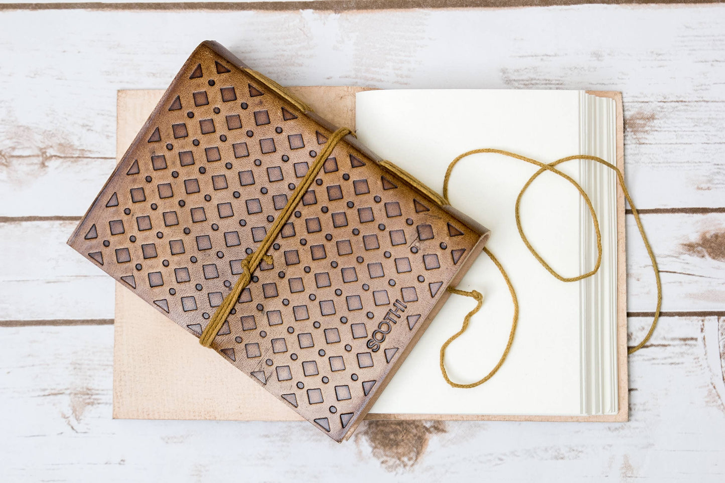 If A Story, William Faulkner Quote Leather Journal - 5x7 TAN