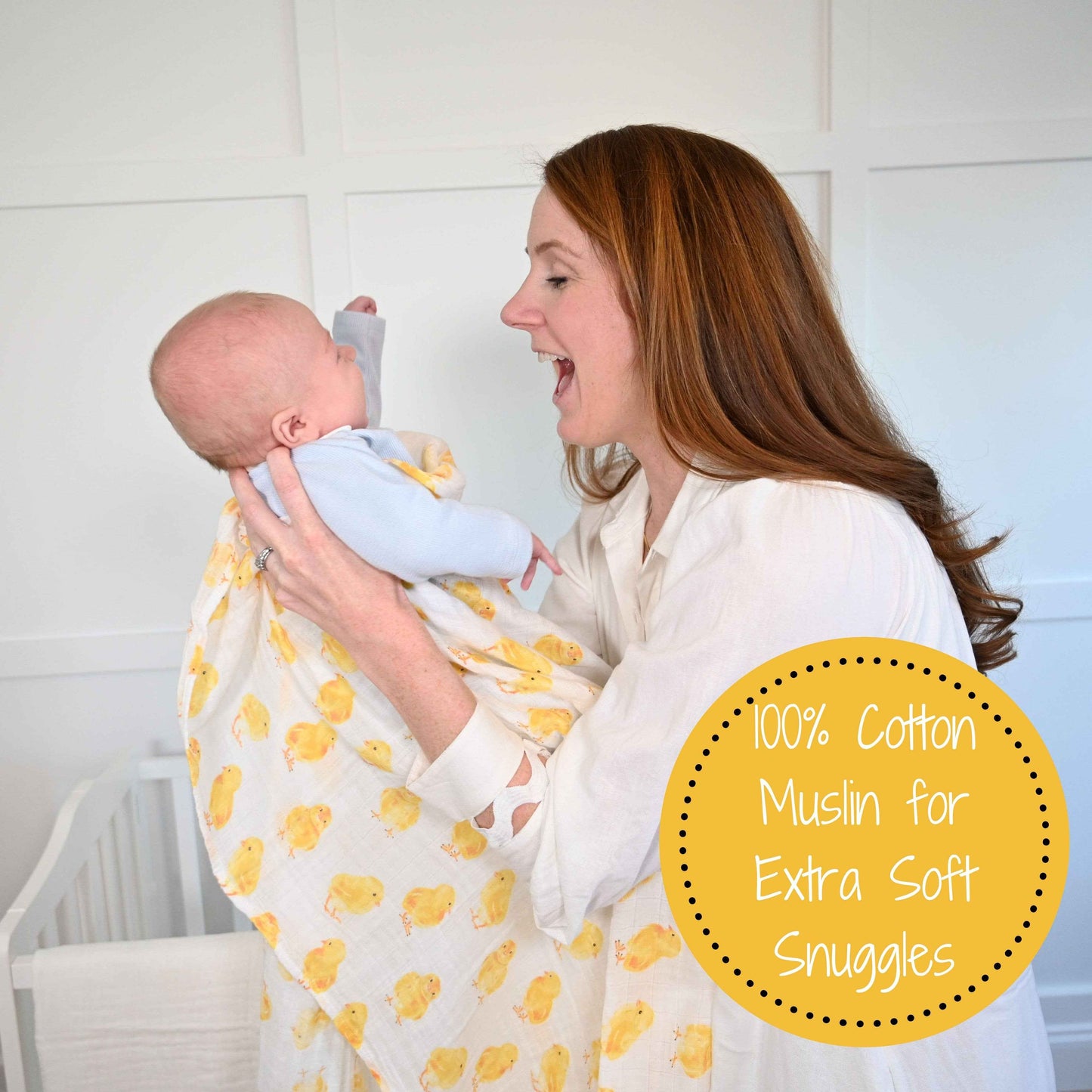 LollyBanks - Peep Peep Baby Muslin Swaddle Blanket