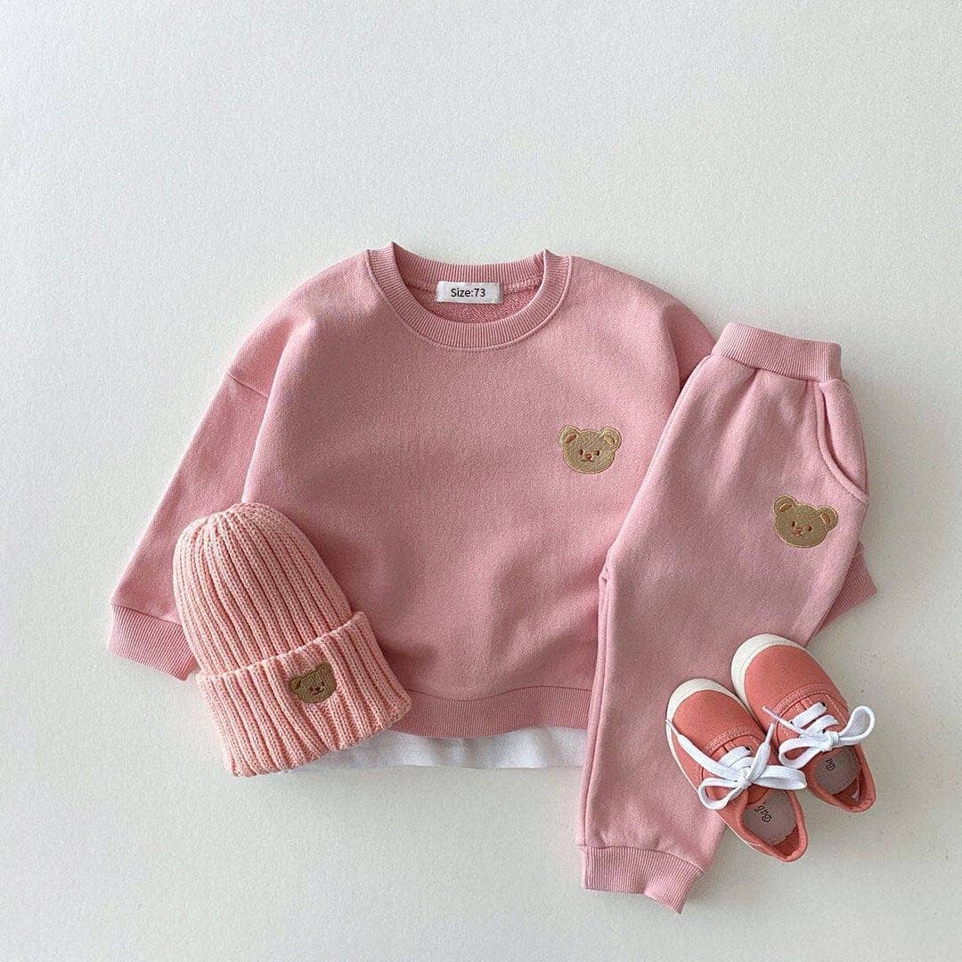 Fashion Toddler  Clothes Sets: Gray / 9M