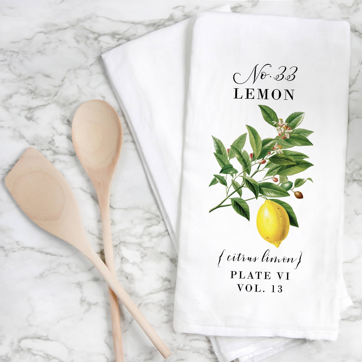 Lemon Botanical Tea Towel