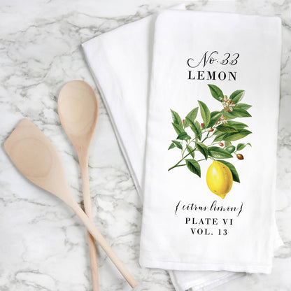 Lemon Botanical Tea Towel