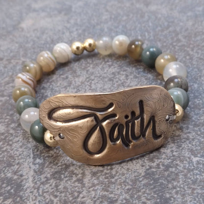 Faith  Inspiration Stretch Bracelet