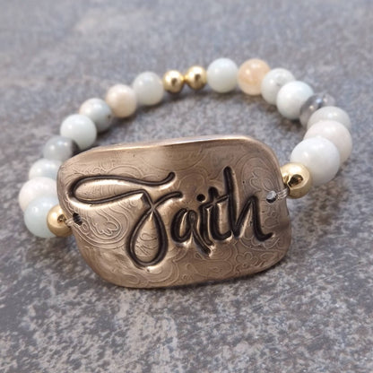 Faith  Inspiration Stretch Bracelet