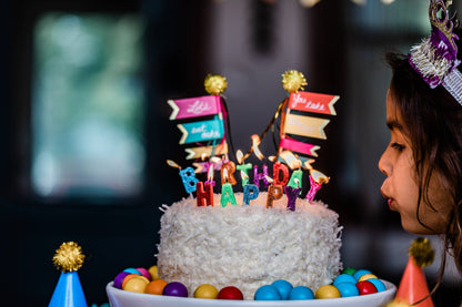 Glitter Happy Birthday Candle Set