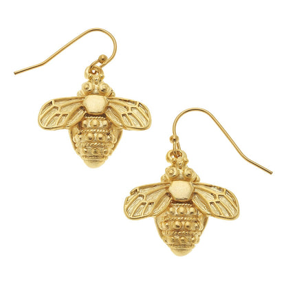 Gold Bee Earrings