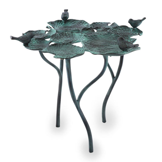 Bird Quartet on Leaves Birdfeeder