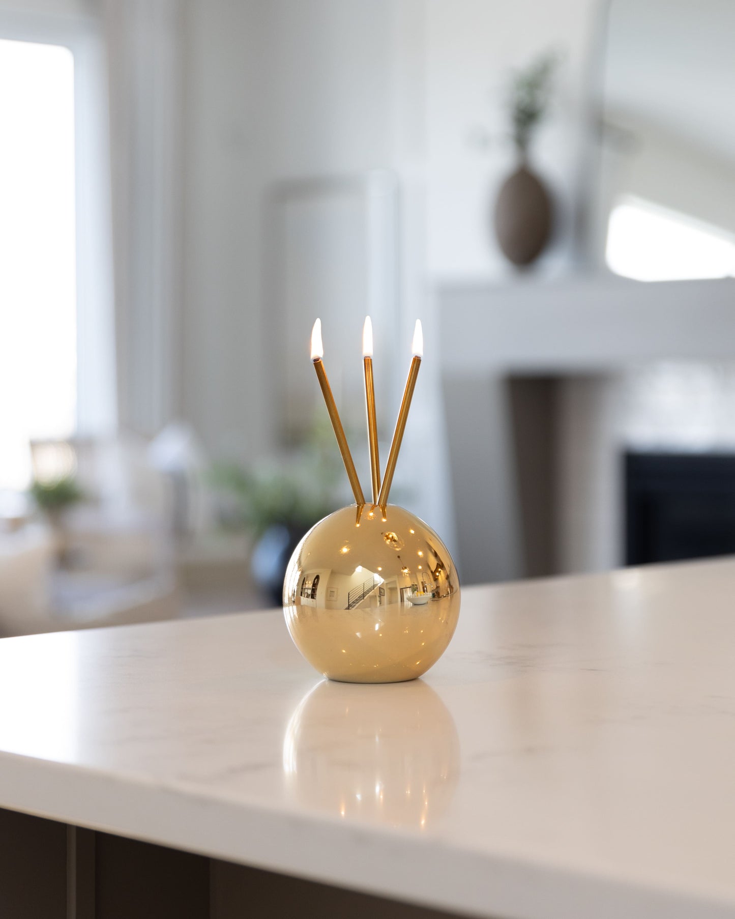 Neva Gold Metallic Vase for Everlasting Candles