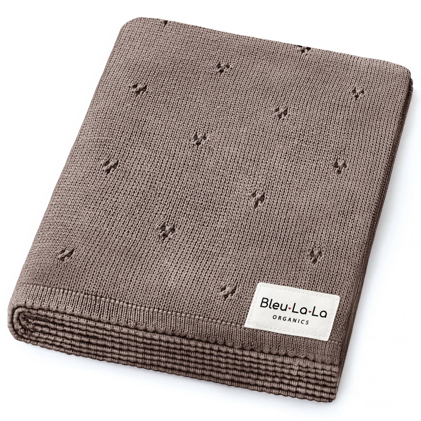Swaddle Receiving Baby Blanket: Pointelle  Mocha