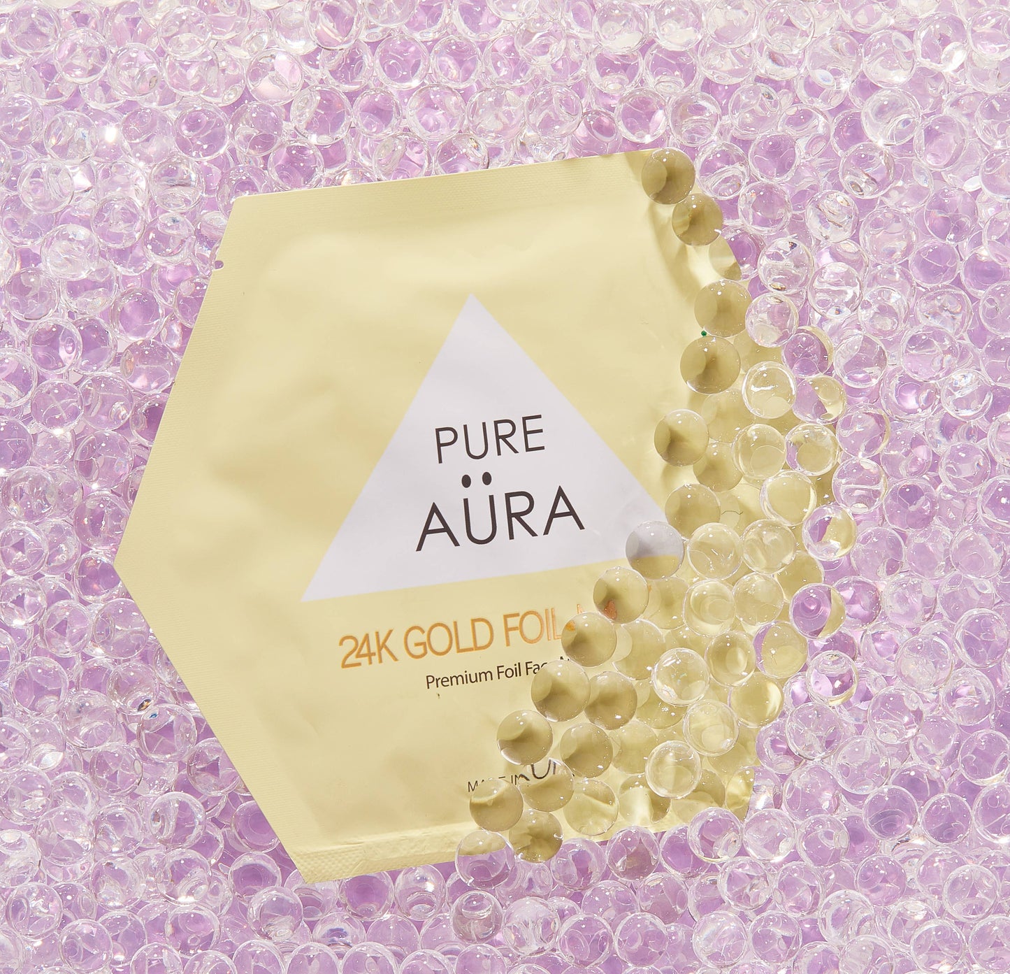 MASCARILLA FACIAL DE LÁMINA METÁLICA DE ORO DE 24 K DE LUJO