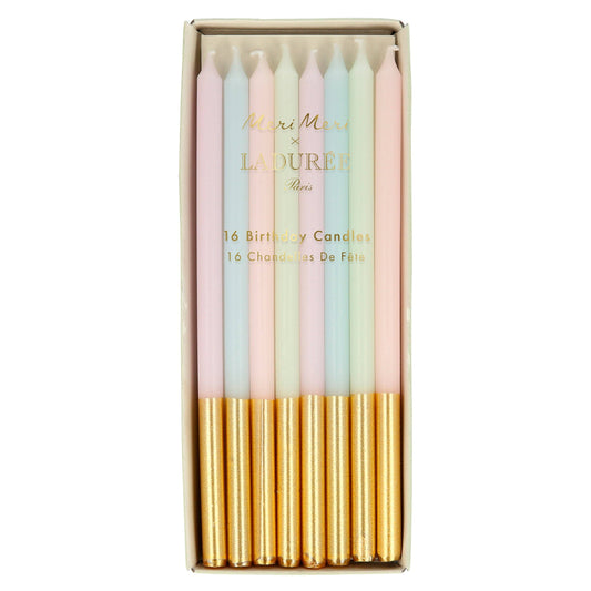 Meri Meri x Ladurée Paris Gold Dipped Candles