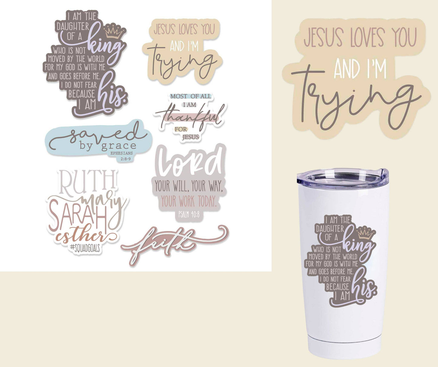 Colección de pegatinas Christian Base