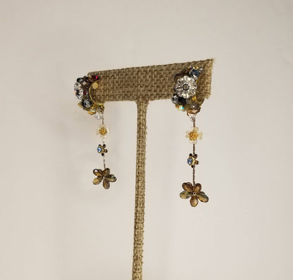 Handmade Flower Decor Drop Earrings