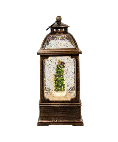 6.54" Battery Operated LED Snowman Water Lantern