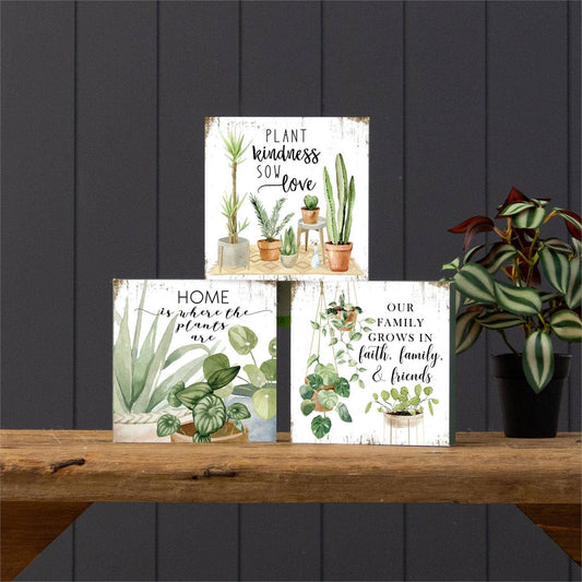 Block Signs Plant Sayings - Sold Separately
