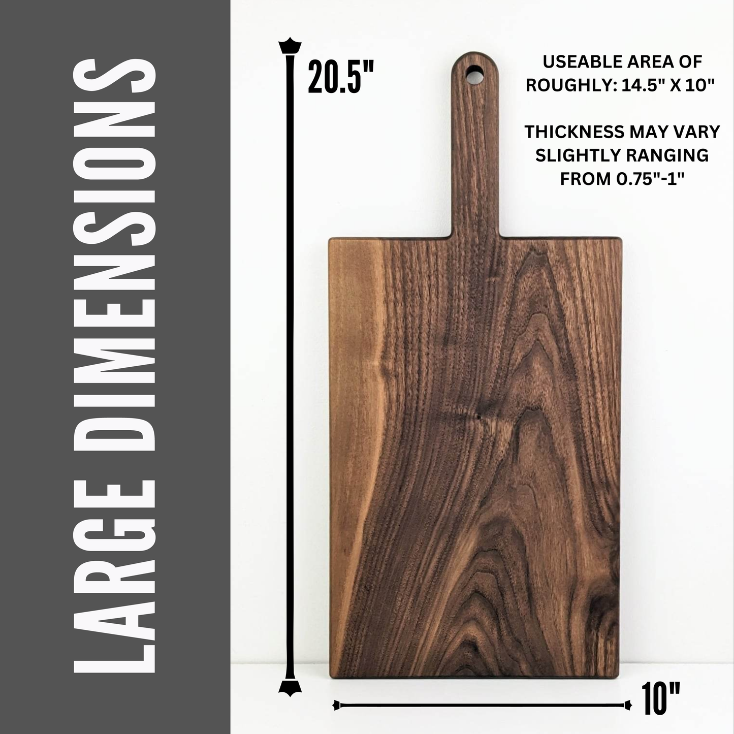 Wooden Charcuterie Board With Handle-Rectangular