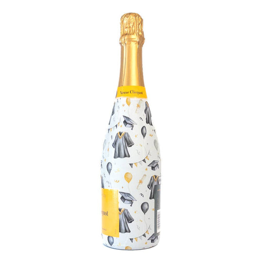 Black and Gold Graduation - Champagne Wrap