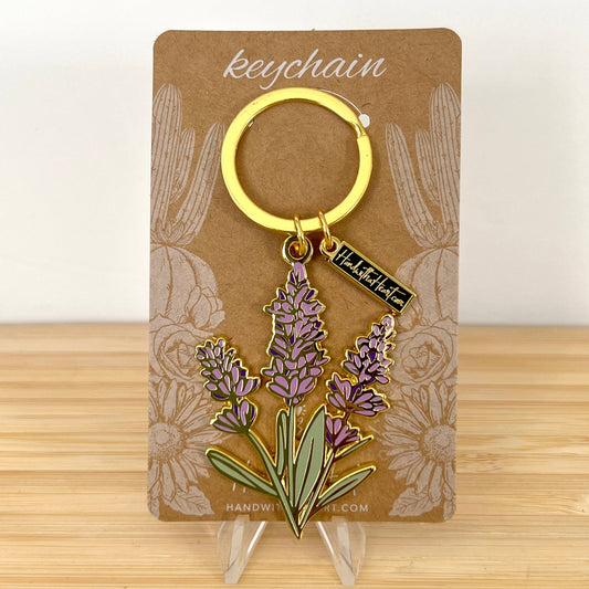 Lavender Enamel Keychain
