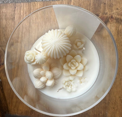 The Succulent Scented 3 Wick Cactus Candle Jar