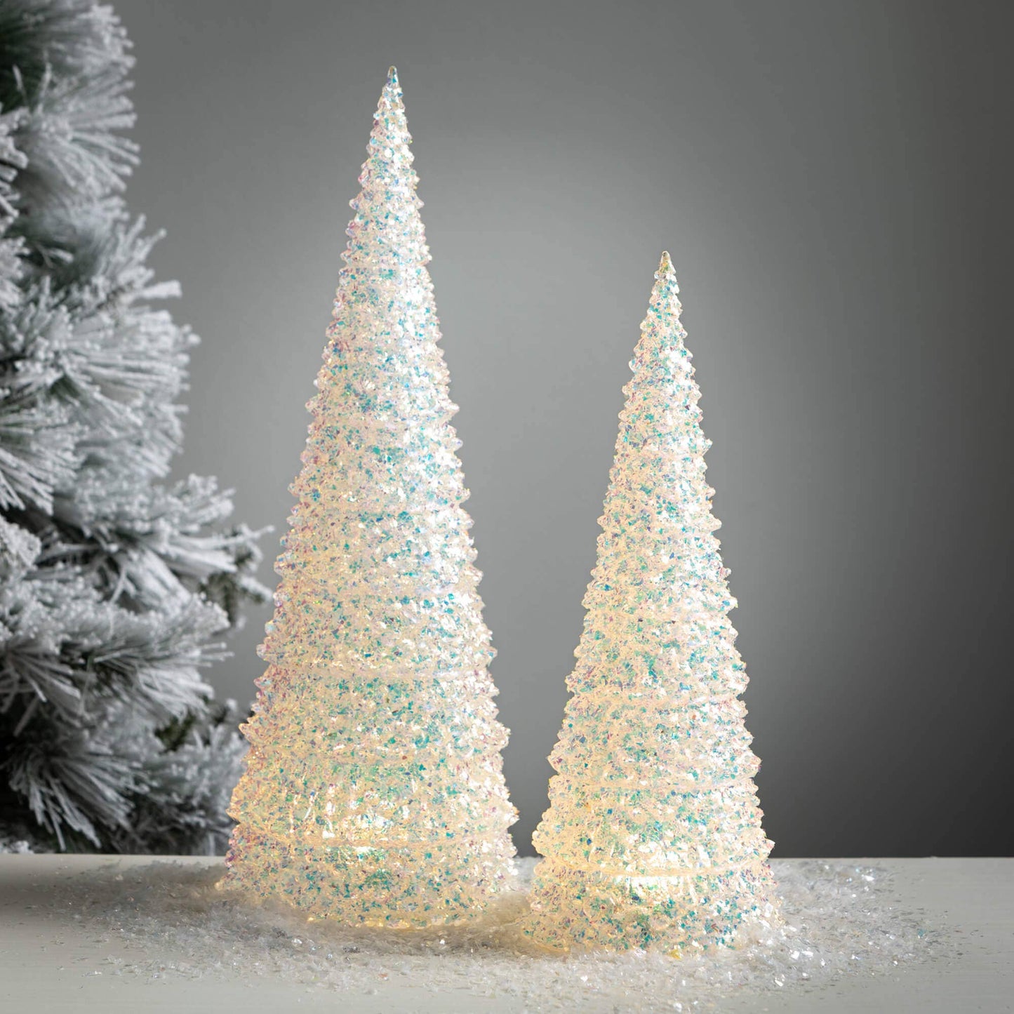 Iridescent Cone Tree Set of 2, 21"