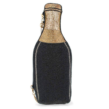 Mary Frances Accessories - Vintage Wine Beaded Champagne Bottle Crossbody Handbag