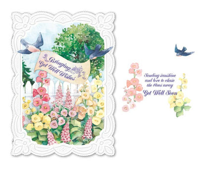 Carol Wilson Floral Garden Get Well Greeting Card