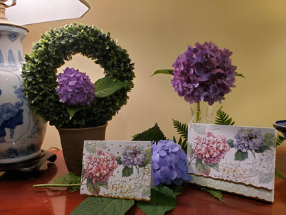 Classic Hydrangea Embossed, Die-cut Boxed Portfolio Note