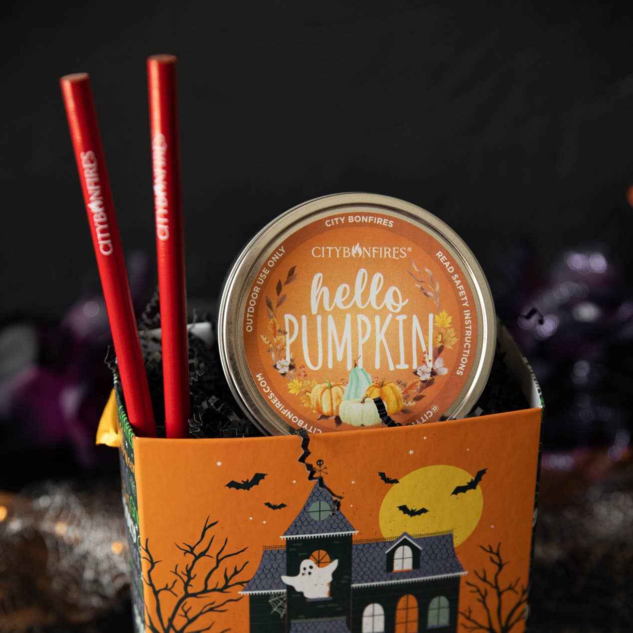 Fall “Hello Pumpkin” City Bonfires® Portable Fire Pit