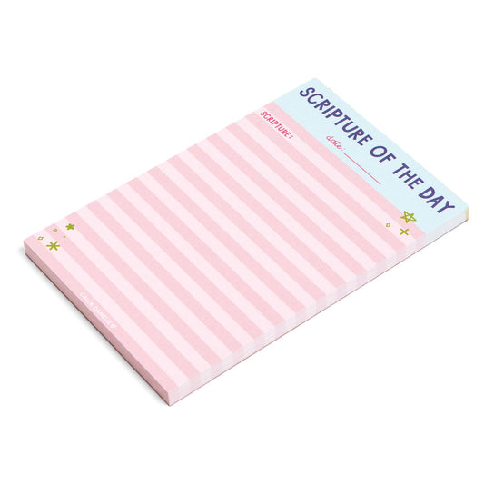 Scripture of the Day Pink 4x6 Notepad