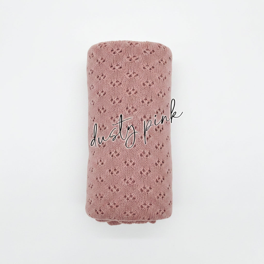 Grace Knitted Cotton Baby Blanket