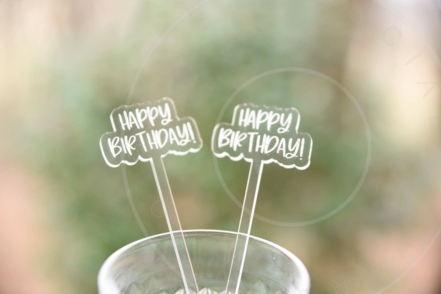 Happy Birthday Party Drink Stirrers