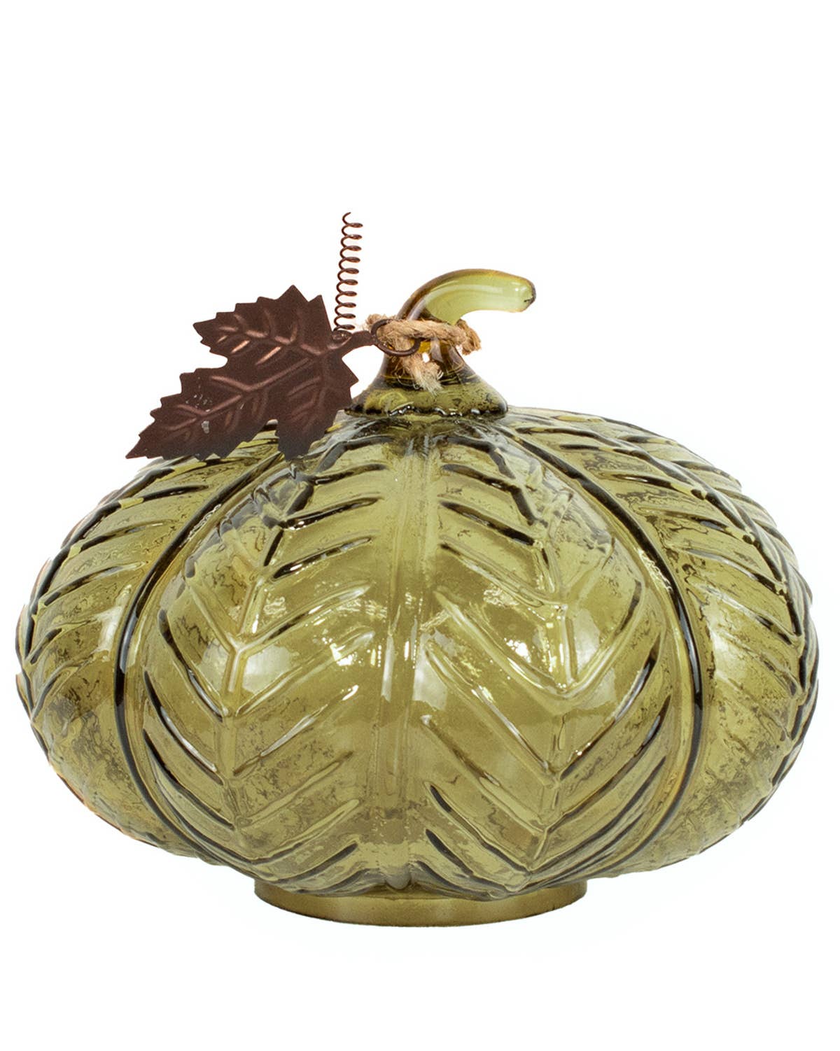 Green Glass Pumpkin