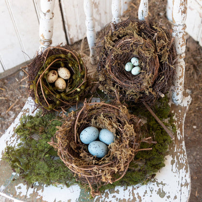 Decorative Bird Nests-Set of 3